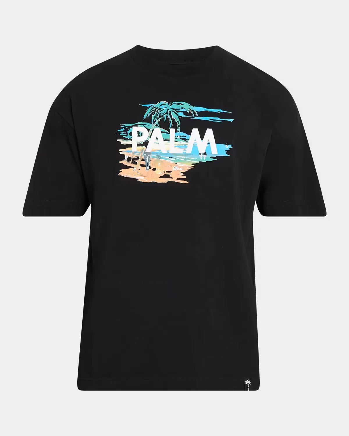 Beach Graphic Cotton T-Shirt by Palm Angels