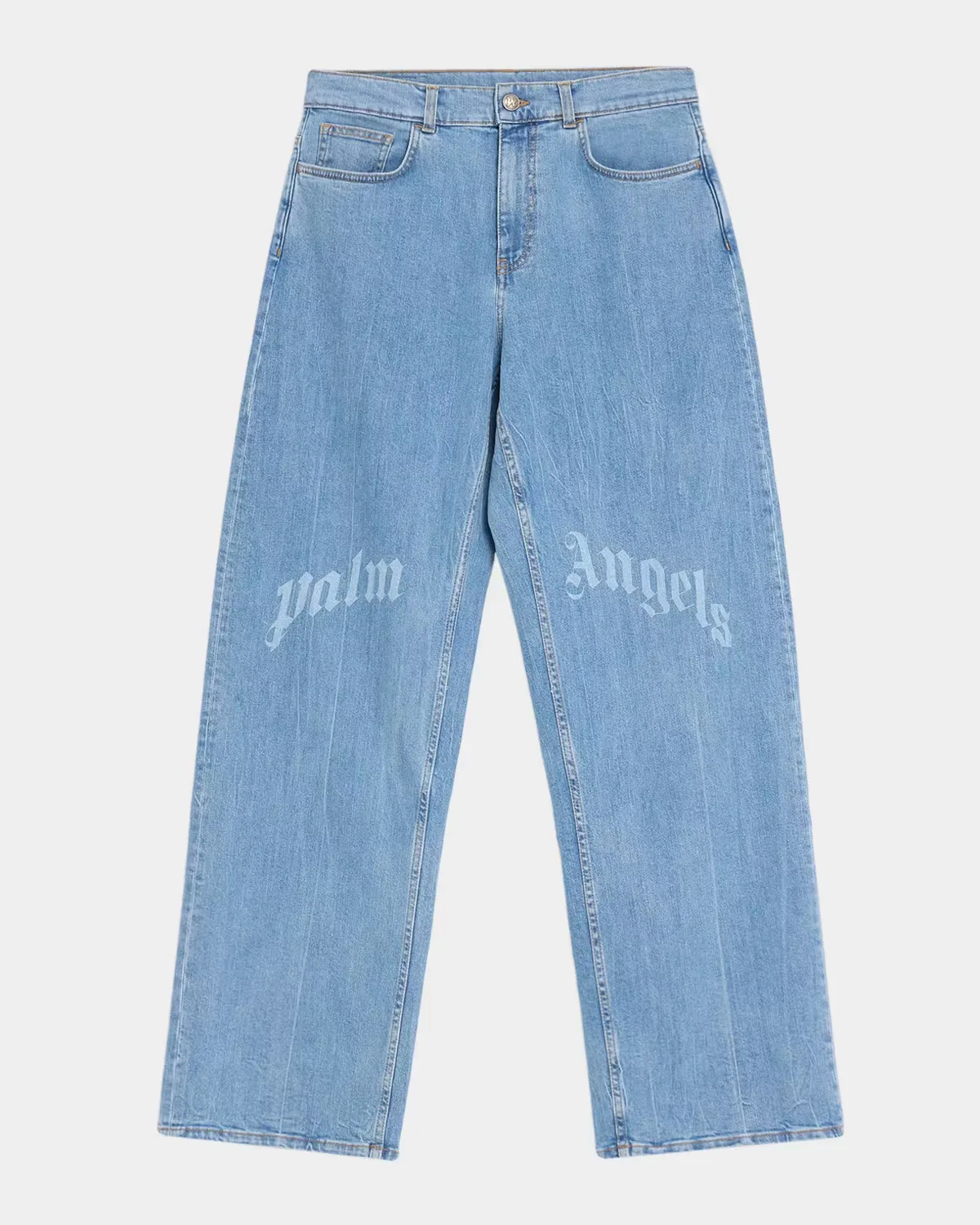Logo Stretch-Cotton Straight-Leg Jeans by Palm Angels