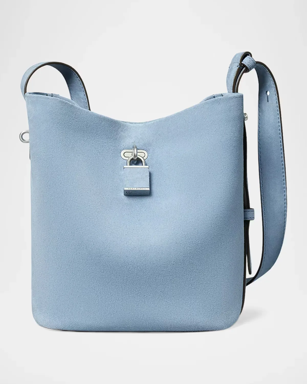 Lock Slim Suede Bucket Bag by Tory Burch