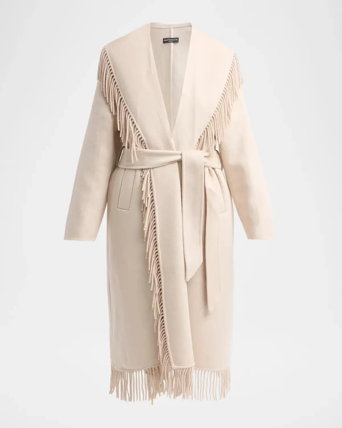 Jenny Fringe Wool Wrap Coat by Generation Love