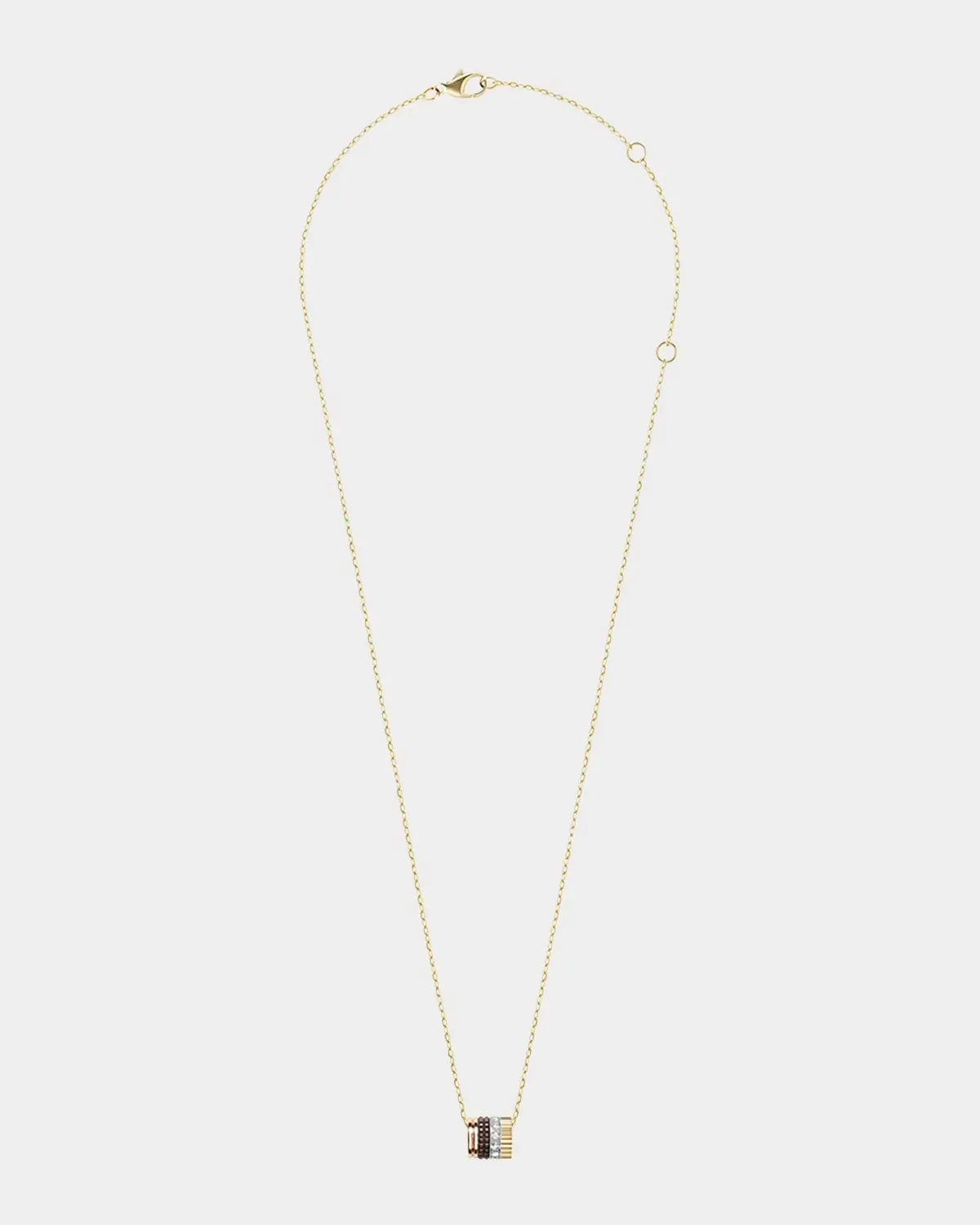 Quatre 18K Tricolor Gold Brown PVD Pendant Necklace with Diamonds by Boucheron