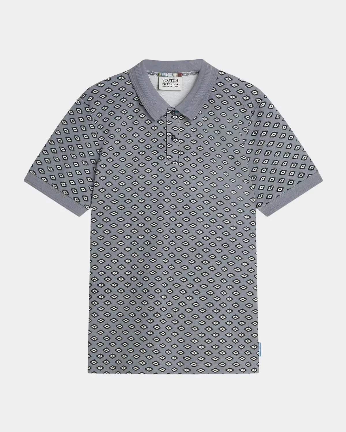 Micro-Printed Cotton Polo Shirt by Scotch & Soda