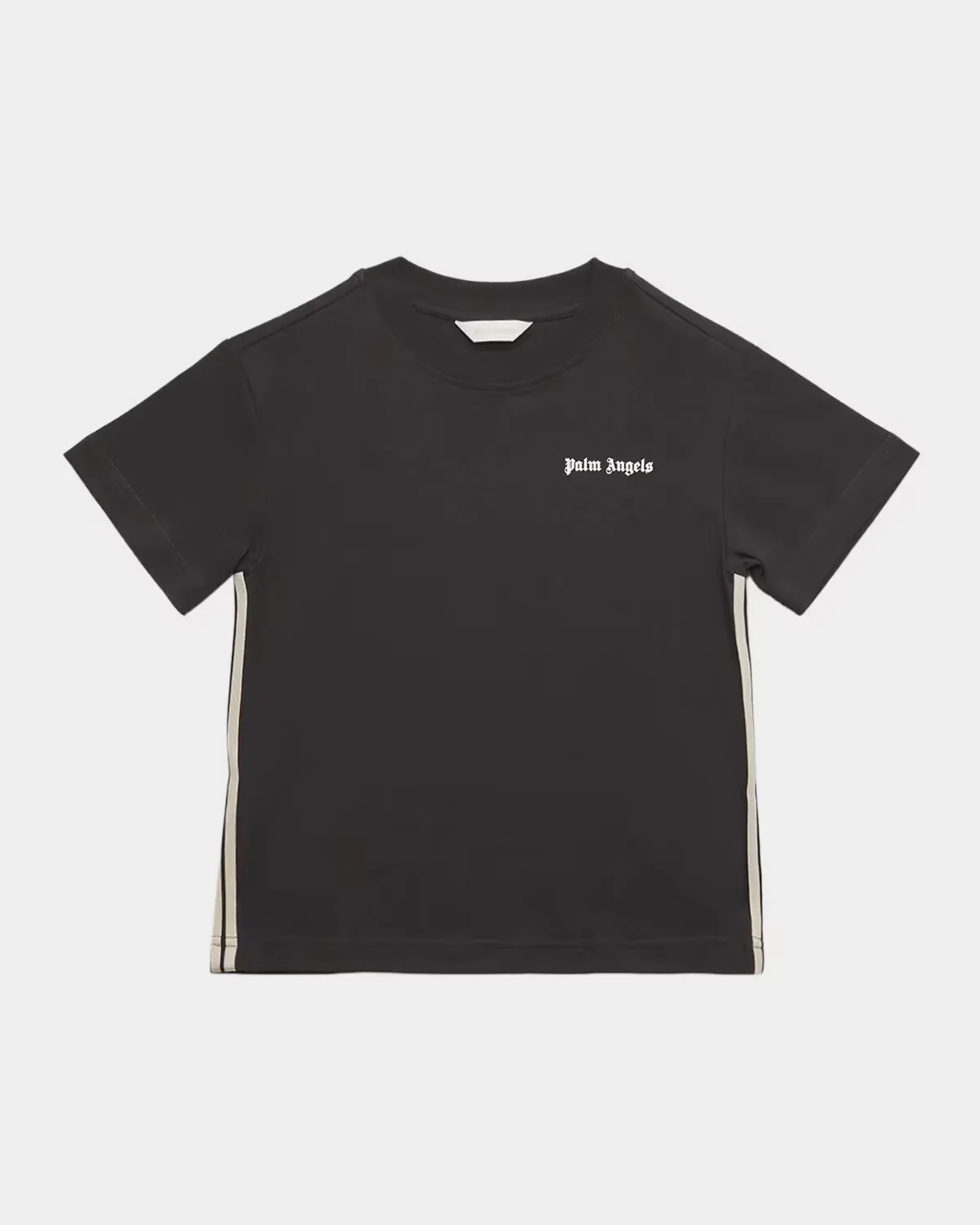 Curved Logo Stripe T-Shirt by Palm Angels