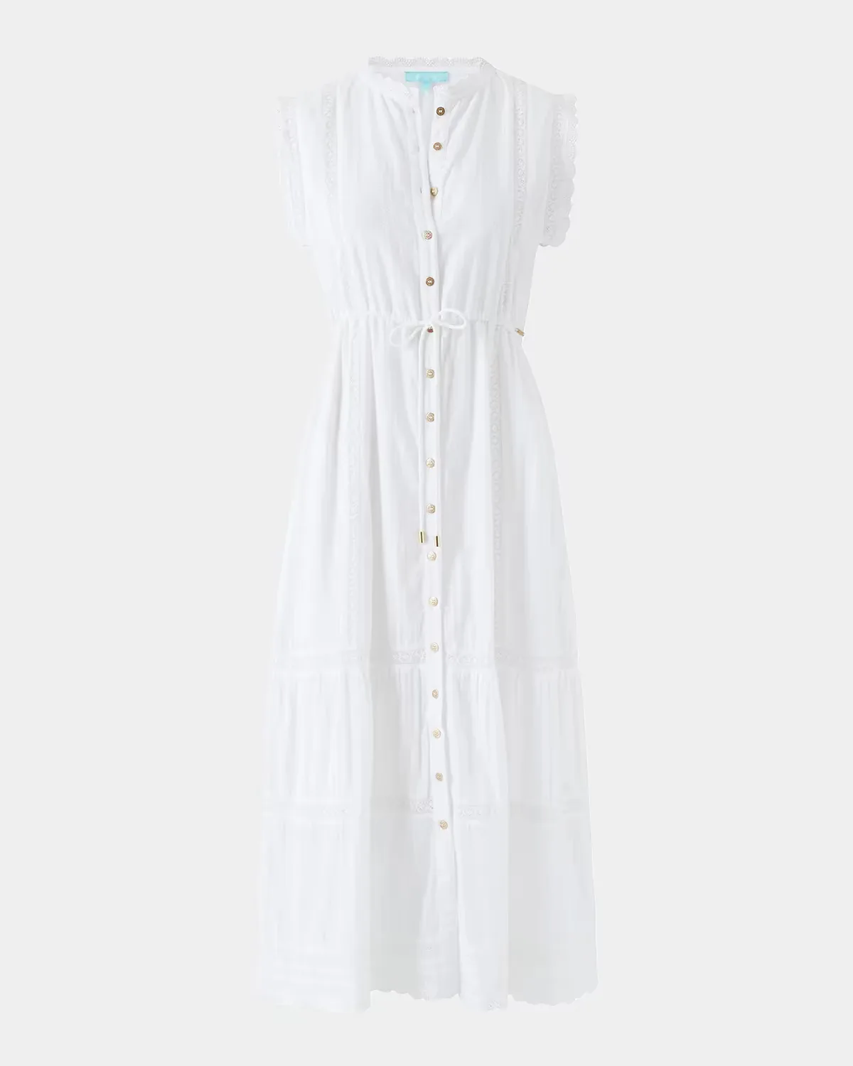Raffie Lace-Trim Gauze Maxi Dress by Melissa Odabash