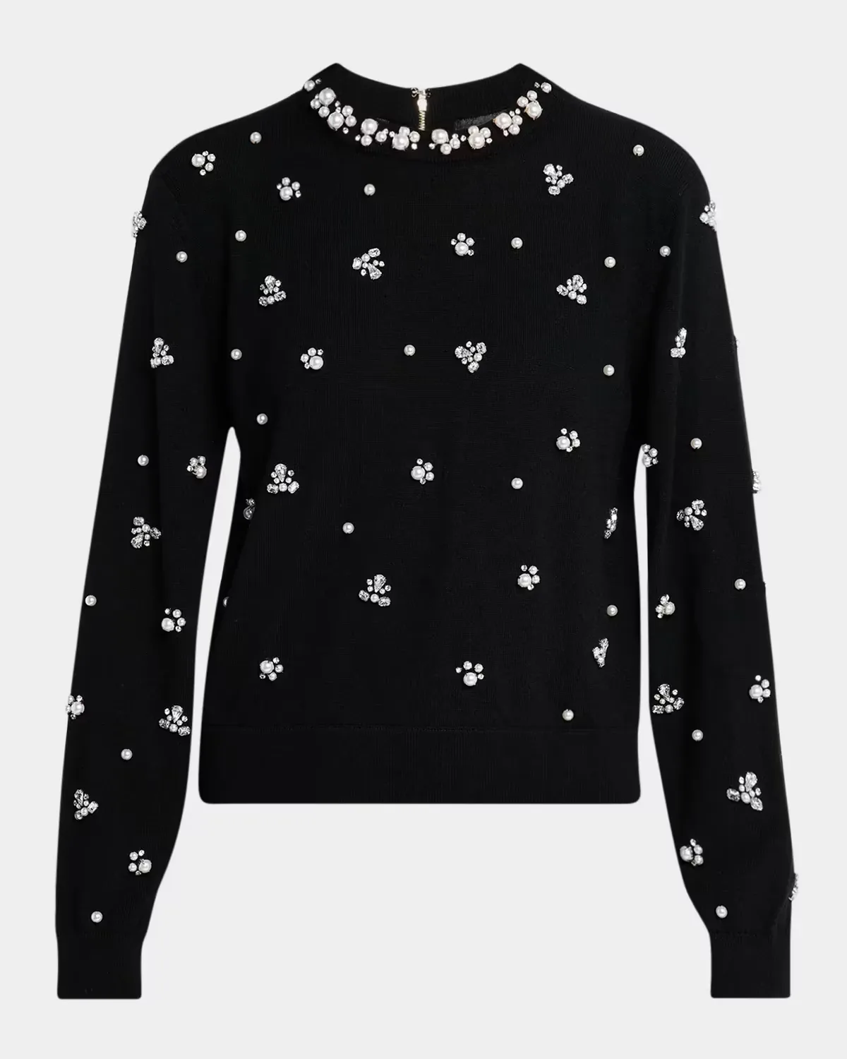 Carolee Embellished Crewneck Sweater by Alice + Olivia