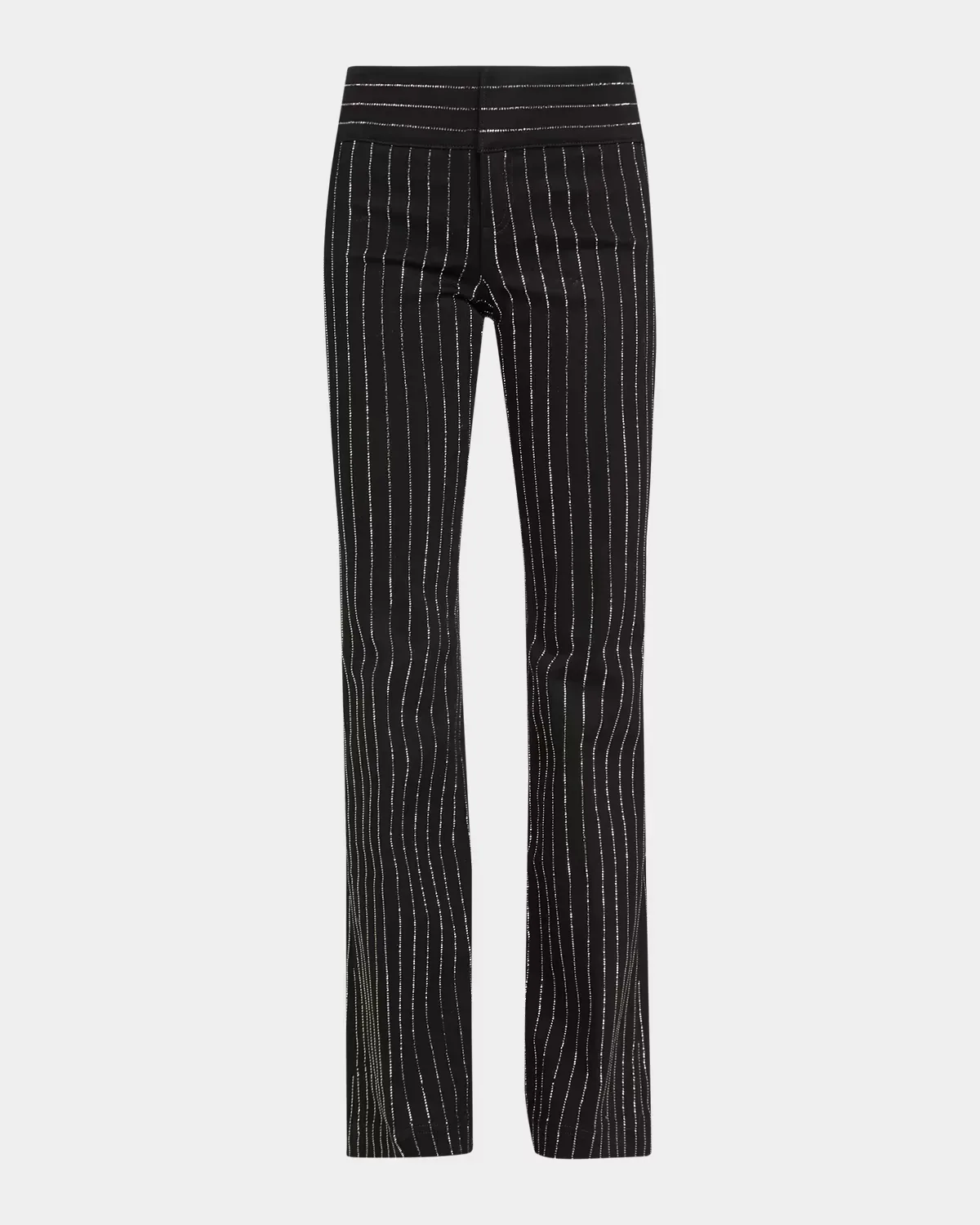 Hot Embellished Pinstripe Bootcut-Leg Jeans by Alice + Olivia