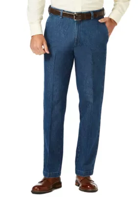 Stretch Denim Trousers by Haggar