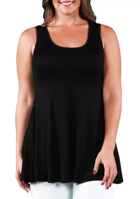 Sleeveless Tunic Tank Top by 24seven Comfort Apparel