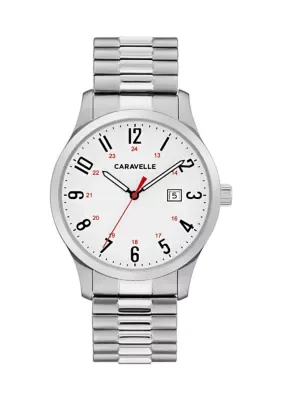 Traditional Stainless Steel Expansion Watch by Caravelle by Bulova