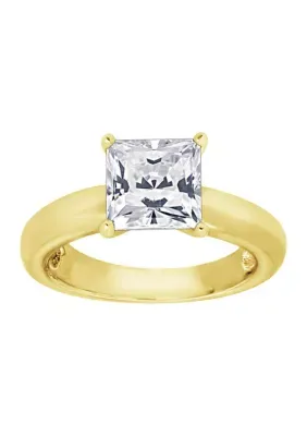 2 ct. t.w. 6.5 Millimeter Princess Cut Cubic Zirconia Solitaire Ring by Diamonbliss