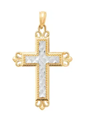 Cross Pendant in 14K Yellow Gold by Belk & Co