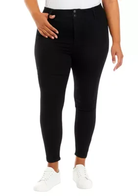 Double Button High Rise Jeans by True Craft