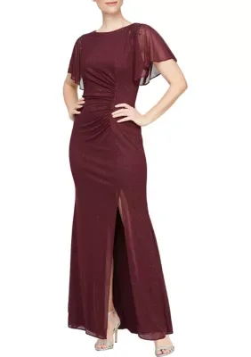 Long Fit and Flare Gown by Sl Fashions