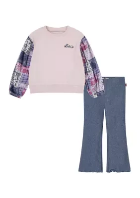 Crew Neck T-Shirt and Flared Pants by Levi's