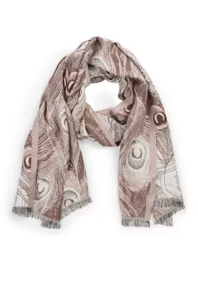 Peacock Jacquard Wrap Scarf