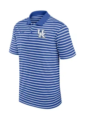 NCAA Kentucky Wildcats Striped Primary Logo Short Sleeve Polo Shirt by Colosseum