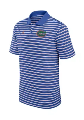 NCAA Florida Gators Striped Primary Logo Short Sleeve Polo Shirt by Colosseum