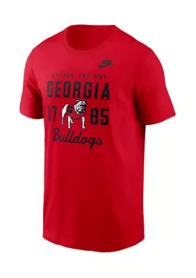 NCAA Georgia Bulldogs Cotton Stacked EST Graphic Short Sleeve T-Shirt by Colosseum