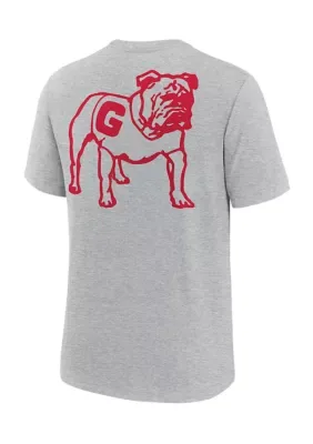 NCAA Georgia Bulldogs Triblend Legacy Graphic Short Sleeve T-Shirt