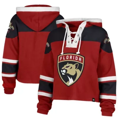 NHL Florida Panthers Cropped Lacer Hoodie by 47