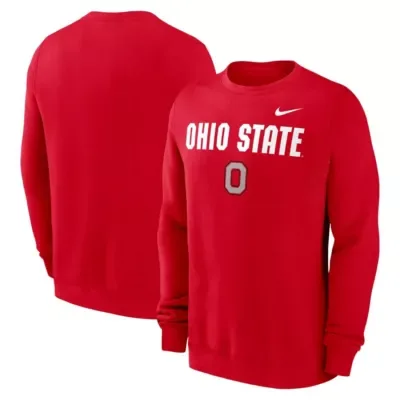 NCAA Nike Ohio State Buckeyes Primetime Primary Stack Pullover Sweatshirt by Nike