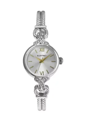 Tone Circle Pav Bracelet Watch by Ellen Tracy