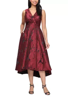 Surplice Hi-Low Dress