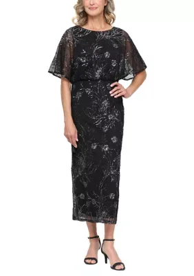 Sequins Blouson Dress by Sl Fashions