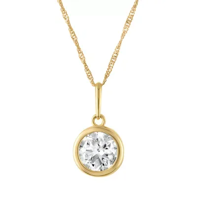 Jordan Blue NYC Lab Created 10K White Gold 1 Cttw Round Lab-Grown Diamond Pendant 18 In by Jordan