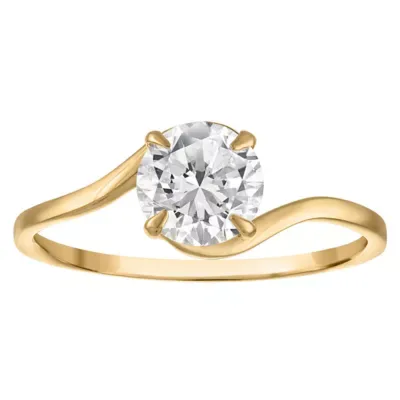 Jordan Blue NYC Lab Created 10K Gold 1 Cttw Round-Cut Lab-Grown Diamond Swirl Ring