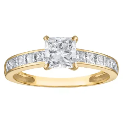 Jordan Blue NYC Lab Created 10K Gold 1.75 Cttw Princess-Cut Lab-Grown Diamond Channel Ring