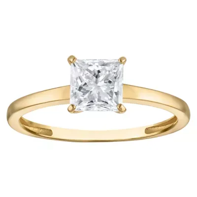 Jordan Blue NYC Lab Created 10K Gold 1 Cttw Princess-Cut Lab-Grown Diamond Solitaire Ring