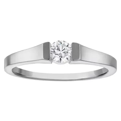Jordan Blue NYC Lab Created 1/4 Cttw Round Solitaire Diamond Ring in Sterling Silver by Jordan