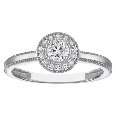 Jordan Blue NYC Lab Created Sterling Silver.4 Cttw Lab Diamond Ring by Jordan