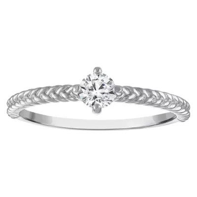 Jordan Blue NYC Lab Created Sterling Silver 1/4 Cttw Lab Diamond Ring by Jordan