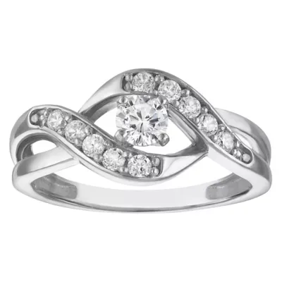 Blue NYC Lab Created Sterling Silver.5 Lab Diamond Ring by Jordan