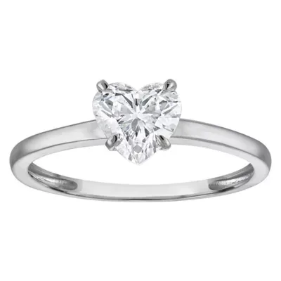 Jordan Blue NYC Lab Created 10K White Gold 1 Cttw Heart-Cut Lab-Grown Diamond Solitaire Ring by Jordan