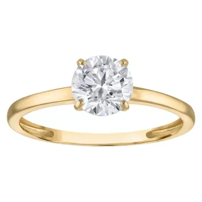 Jordan Blue NYC Lab Created 10K Gold 1 Cttw Round Lab-Grown Diamond Solitaire Ring