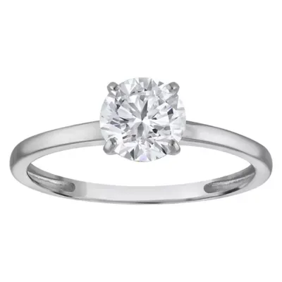 Jordan Blue NYC Lab Created 10K White Gold 1 Cttw Round Lab-Grown Diamond Solitaire Ring