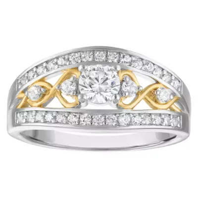 Jordan Blue NYC Lab Created Sterling Silver 0.75 Cttw Lab-Grown Diamond Ring