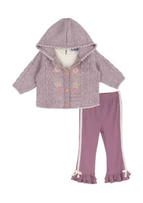 2 Piece Floral Sweater Set by Rare Editions