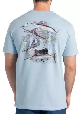 Bill Collector Short Sleeve Graphic Pocket T-Shirt by Guy Harvey