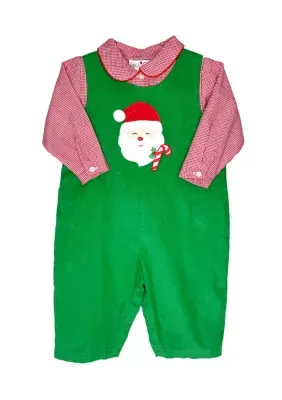 Santa Claus Overall Set by Petit Ami