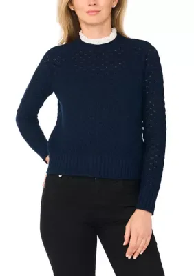 Long Sleeve Ruffle Neck Sweater