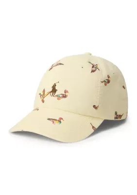 Duck-Print Corduroy Ball Cap by Polo Ralph Lauren