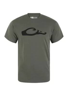 Drake Logo Graphic Heather T-Shirt by Drake Waterfowl