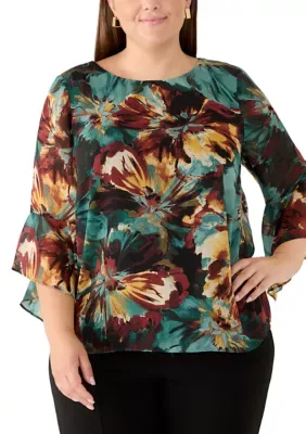 Ruffle Sleeve Blouse by Kasper