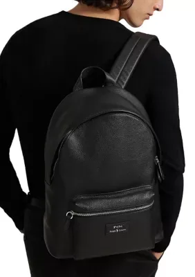 Pebbled Leather Backpack by Polo Ralph Lauren