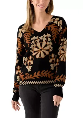 Printed V-Neck Sweater by Philosophy