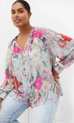 Sienna Botanique Print Shirt by City Chic